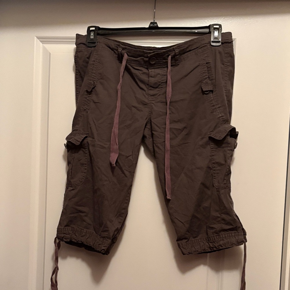 Angel Kiss Brown Cargo Capris